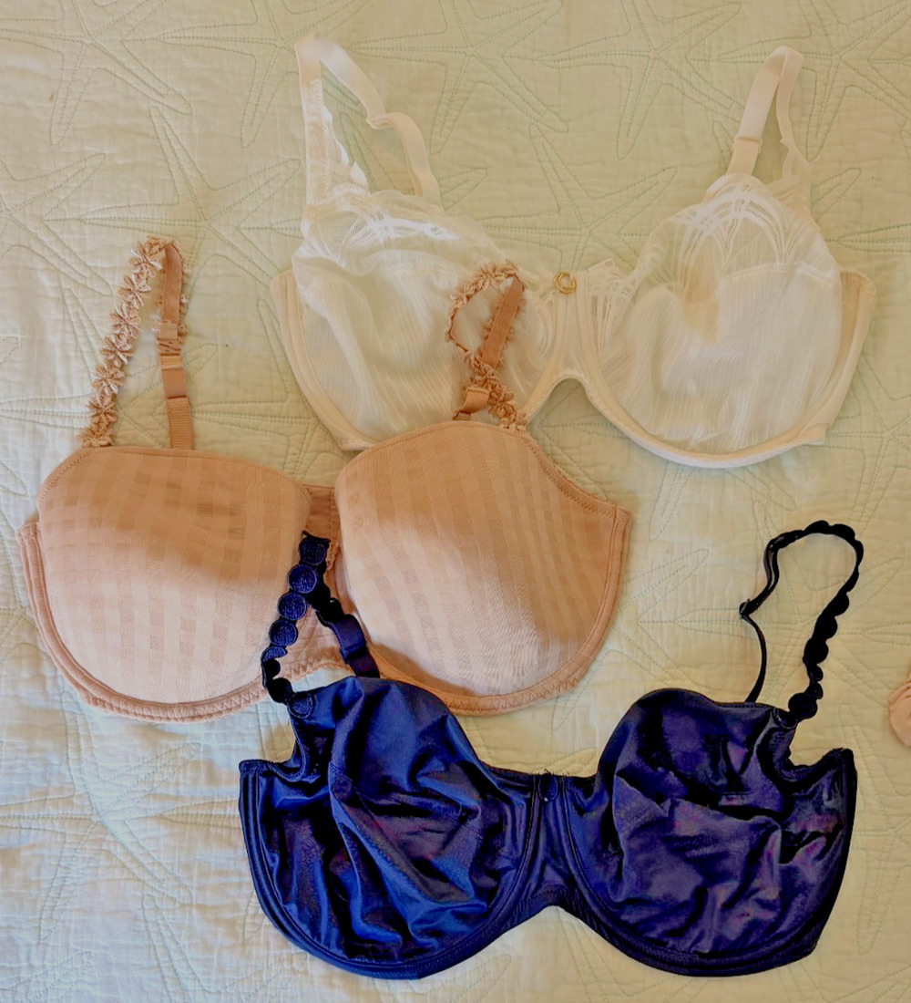 3 Mary Jo Bras, all size 38 F